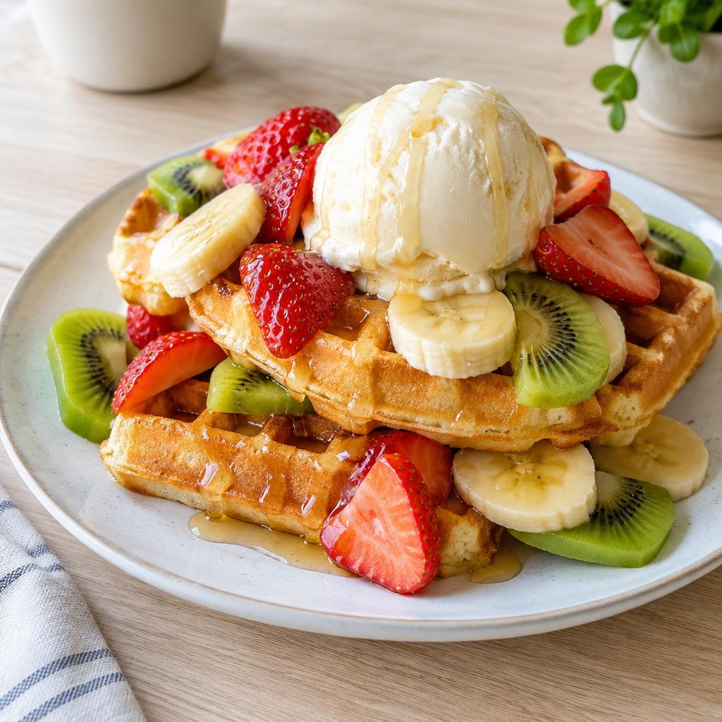 Waffles con Frutas